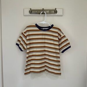 Zara Striped Blue/Brown/Cream Tee 5 Years